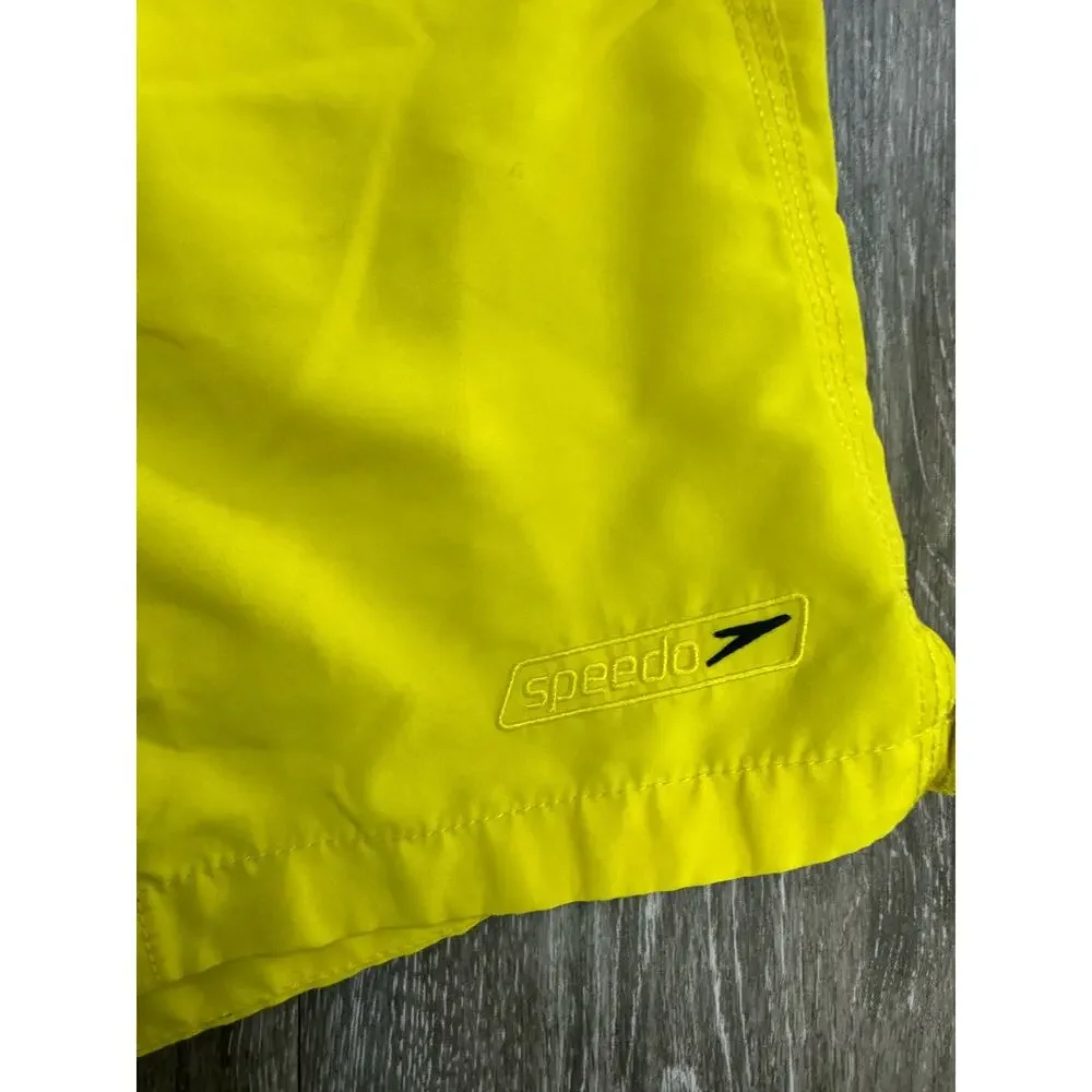 Speedo Swim Trunks, Yellow, Large